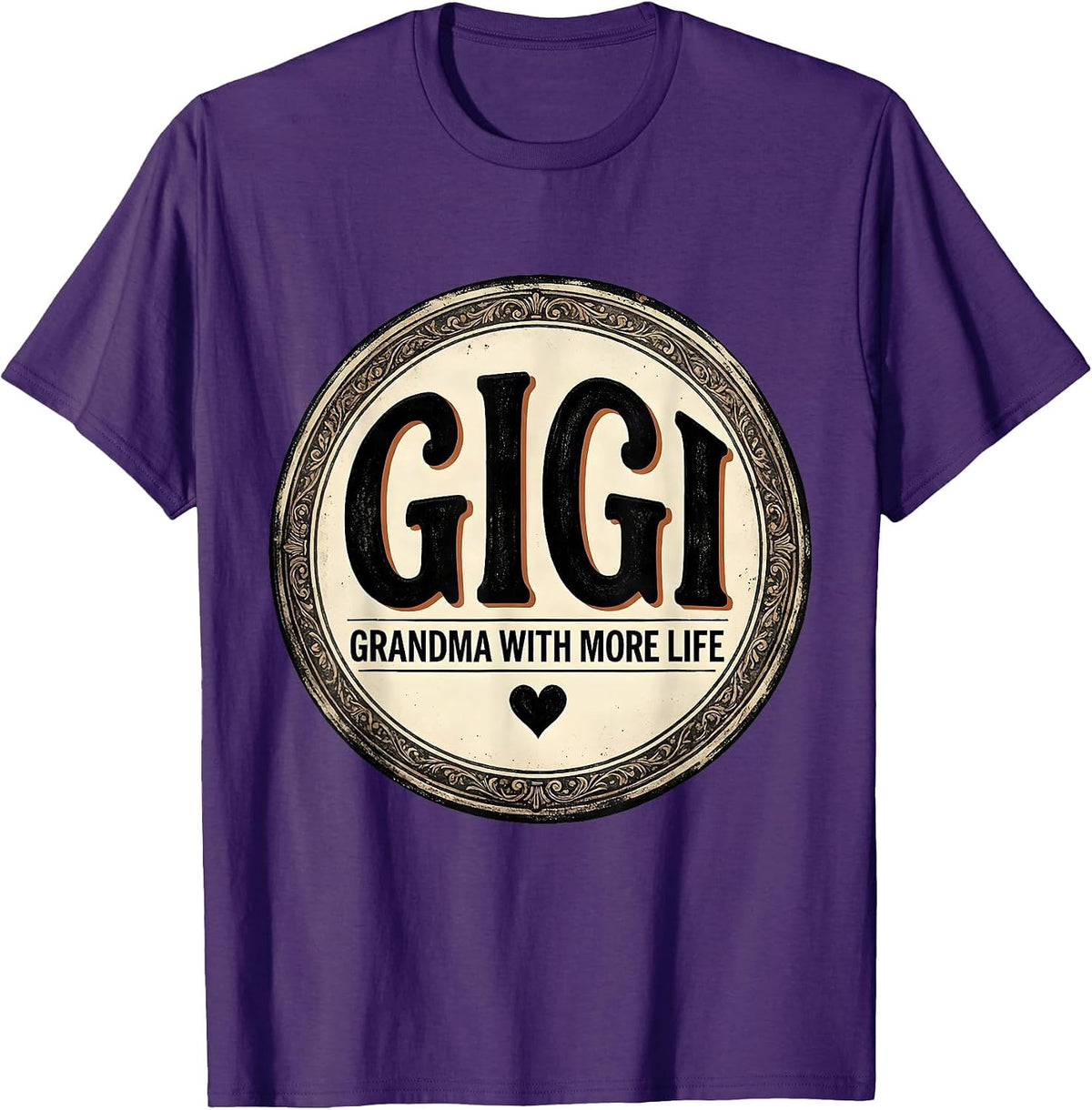 Gigi Grandma With More Life Vintage Grandma Gift T-Shirt - Purple