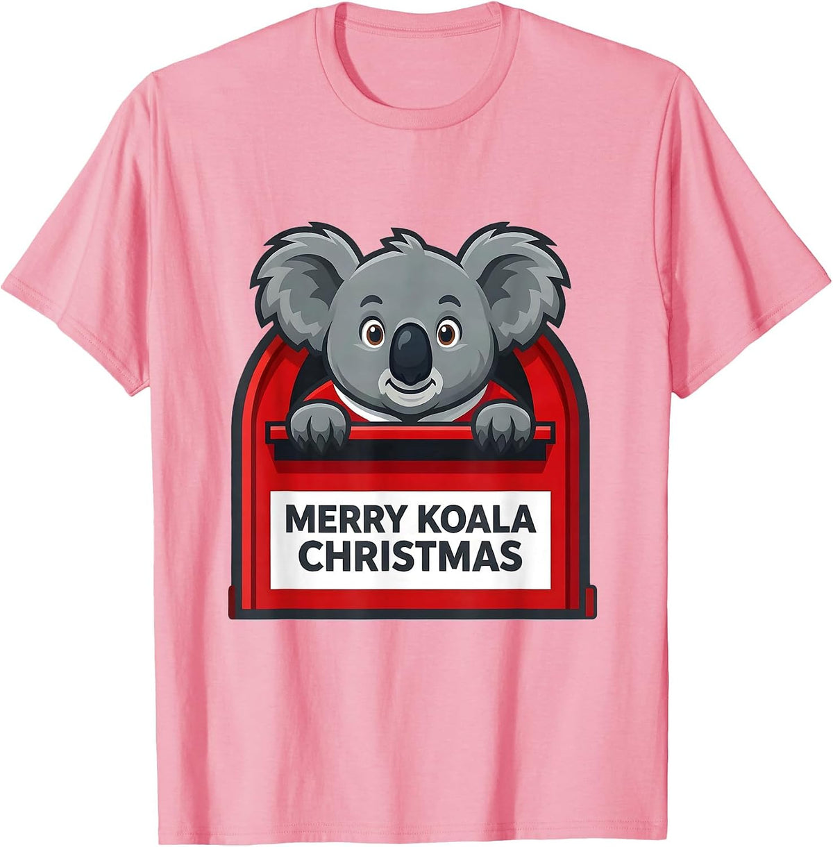 Merry Koala Christmas Cute Koala Lover Funny Australian T-Shirt - Pink