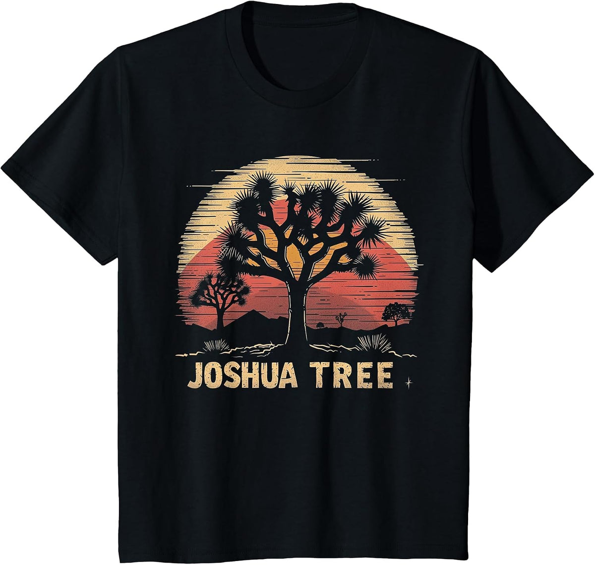 Joshua Tree - US National Park Vintage T-Shirt - Black