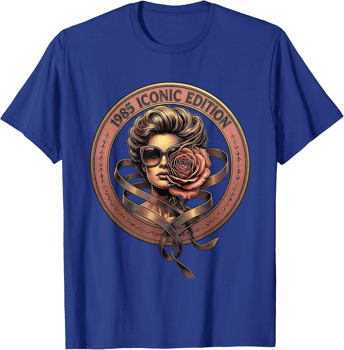 Vintage 1985 Iconic Edition Classic Retro Design T-Shirt - Royal Blue