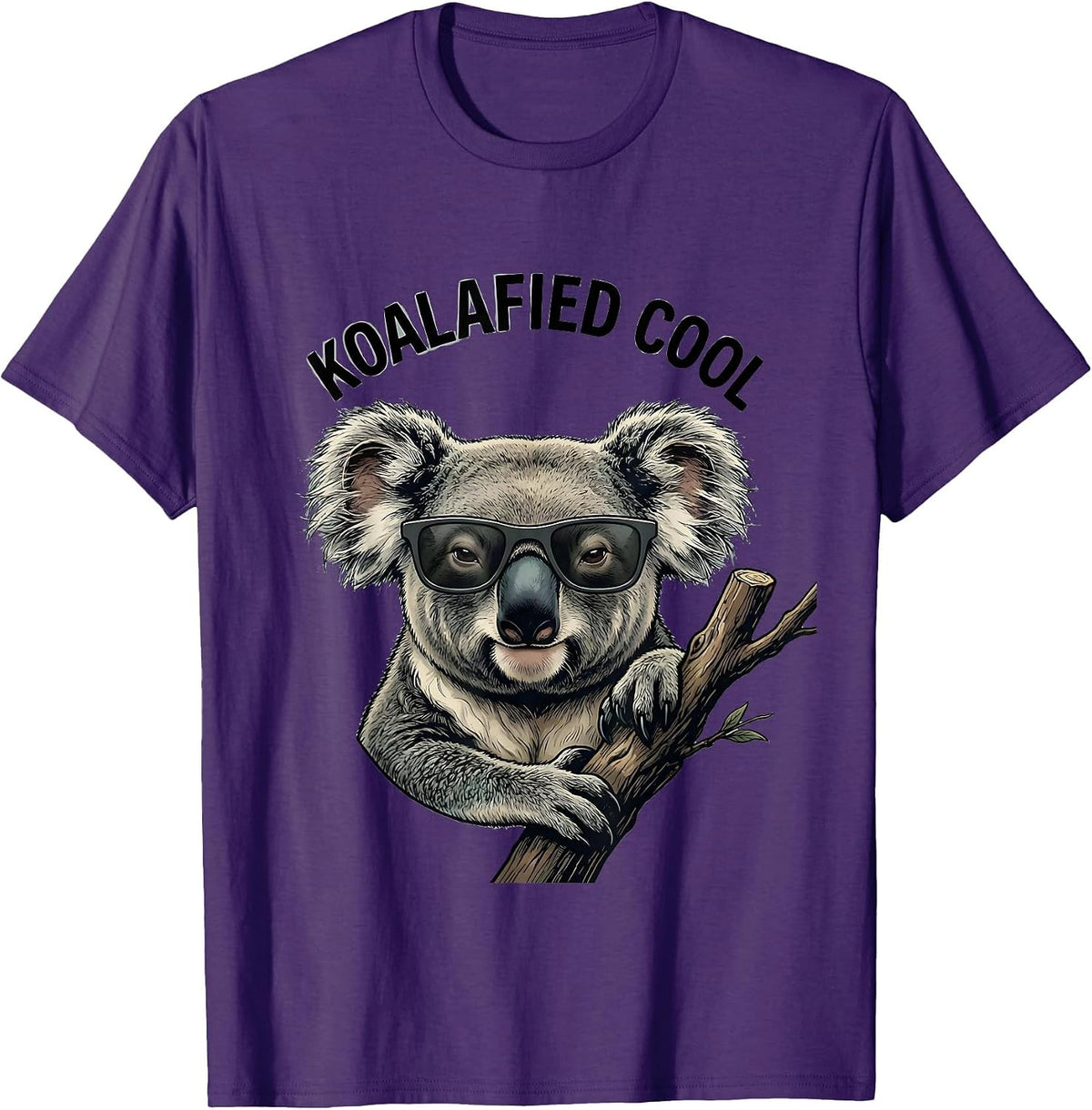 Men's Koalafied Cool Funny Animal Lover Sunglasses Wildlife T-Shirt - Purple
