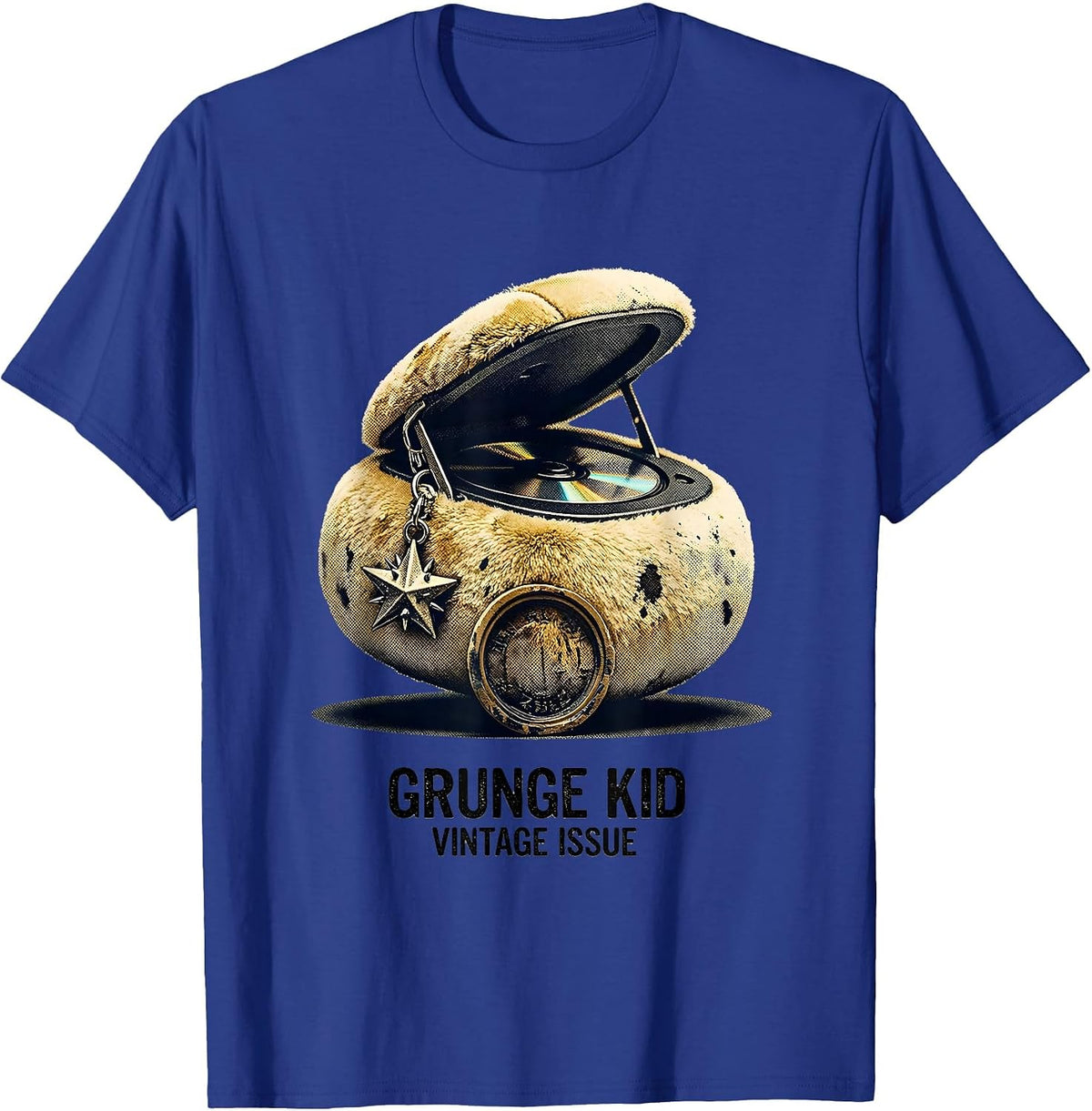 Grunge Kid Vintage Issue Alt Y2K Grunge Aesthetic T-Shirt - Royal Blue