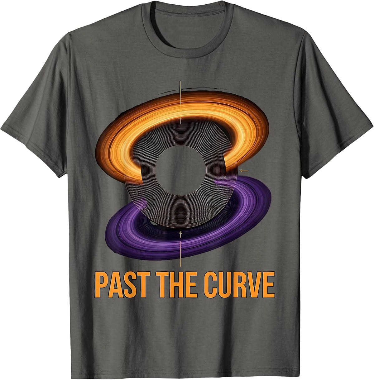 Past the Curve Astrophysics Science Education T-Shirt - Asphalt Grey