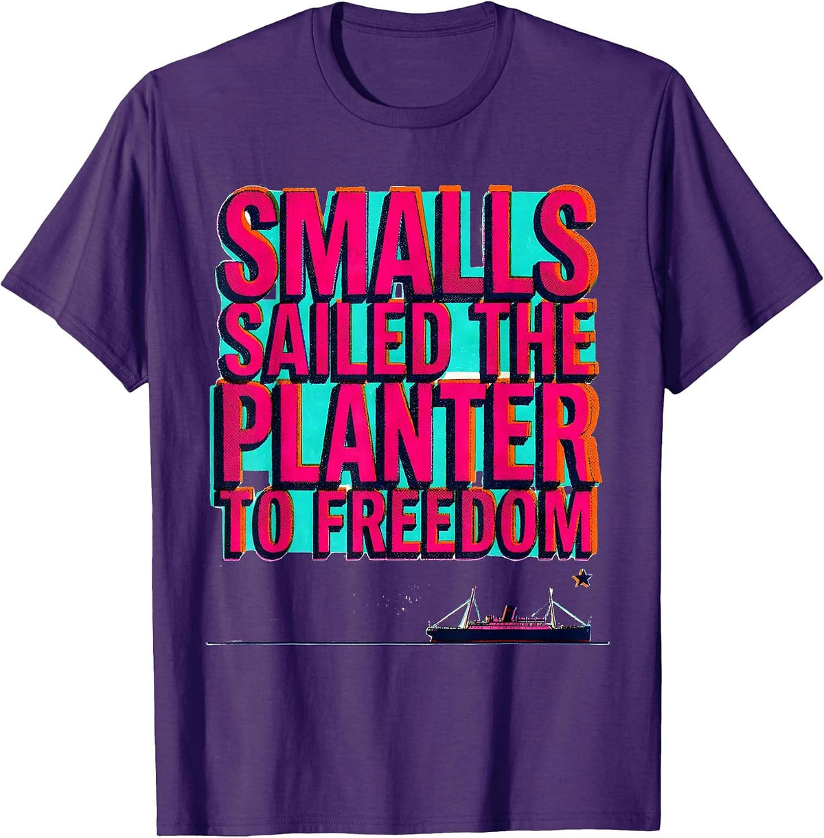 Smalls Sailed The Planter To Freedom Black History Month T-Shirt - Purple