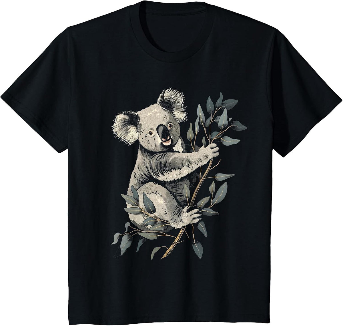 Koala Eucalyptus Funny Koala Bear Australia T-Shirt - Black