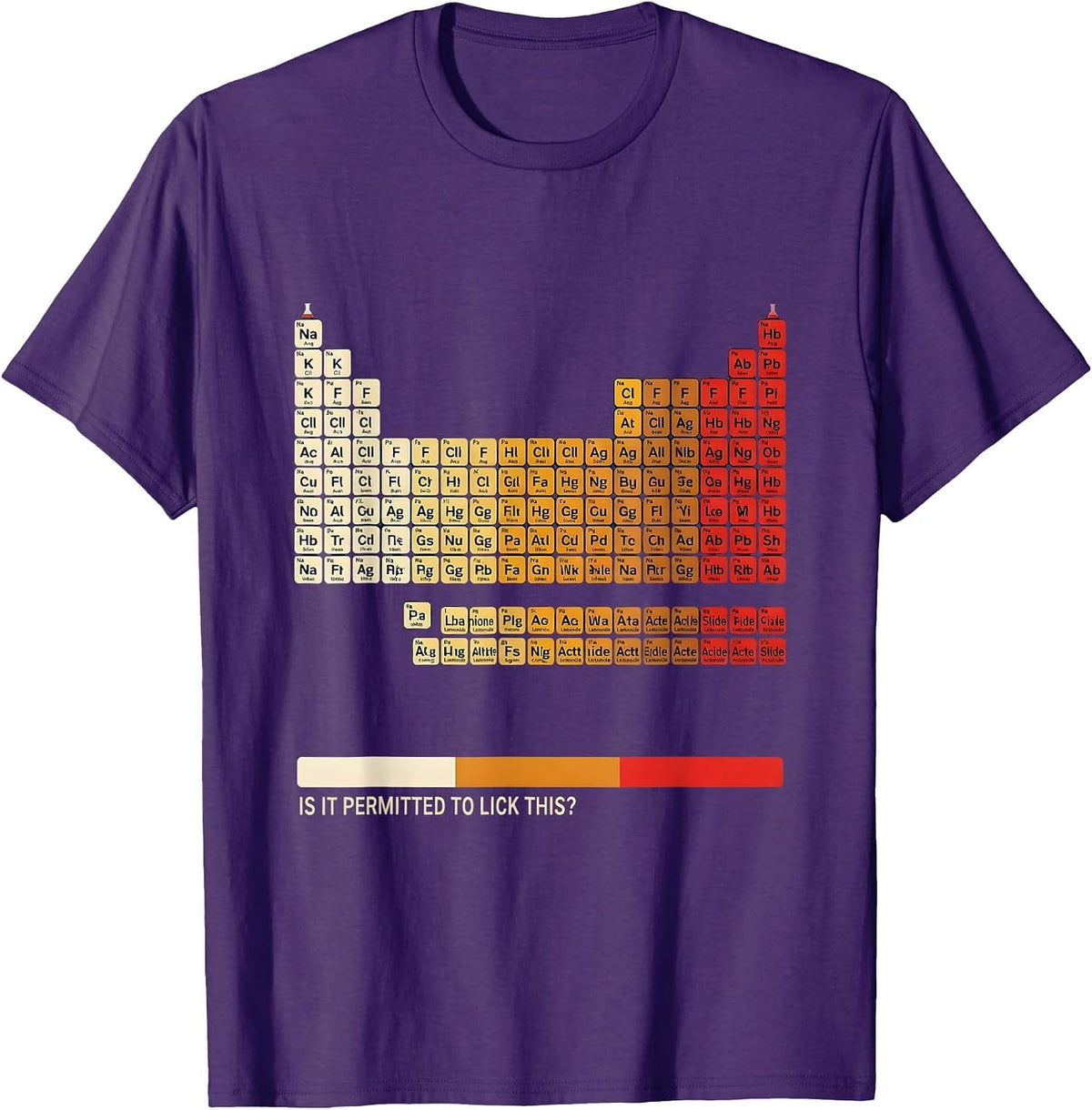 Men's Is It Permitted To Lick This Funny Periodic Table Chemistry T-Shirt - Purple