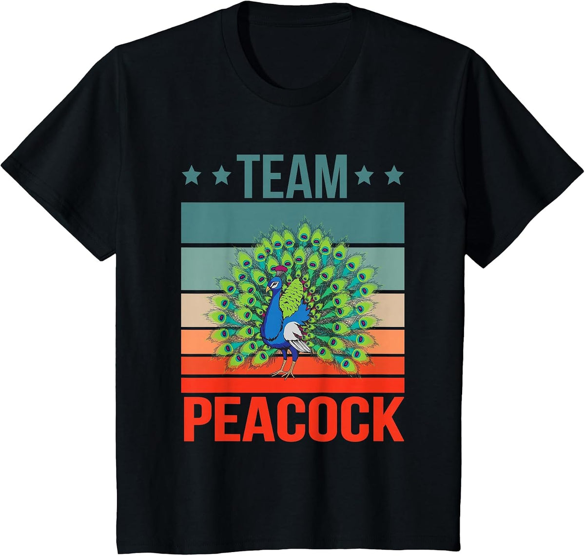 Team Peacock Quote Birdwatching Birding Bird Peacock T-Shirt - Black