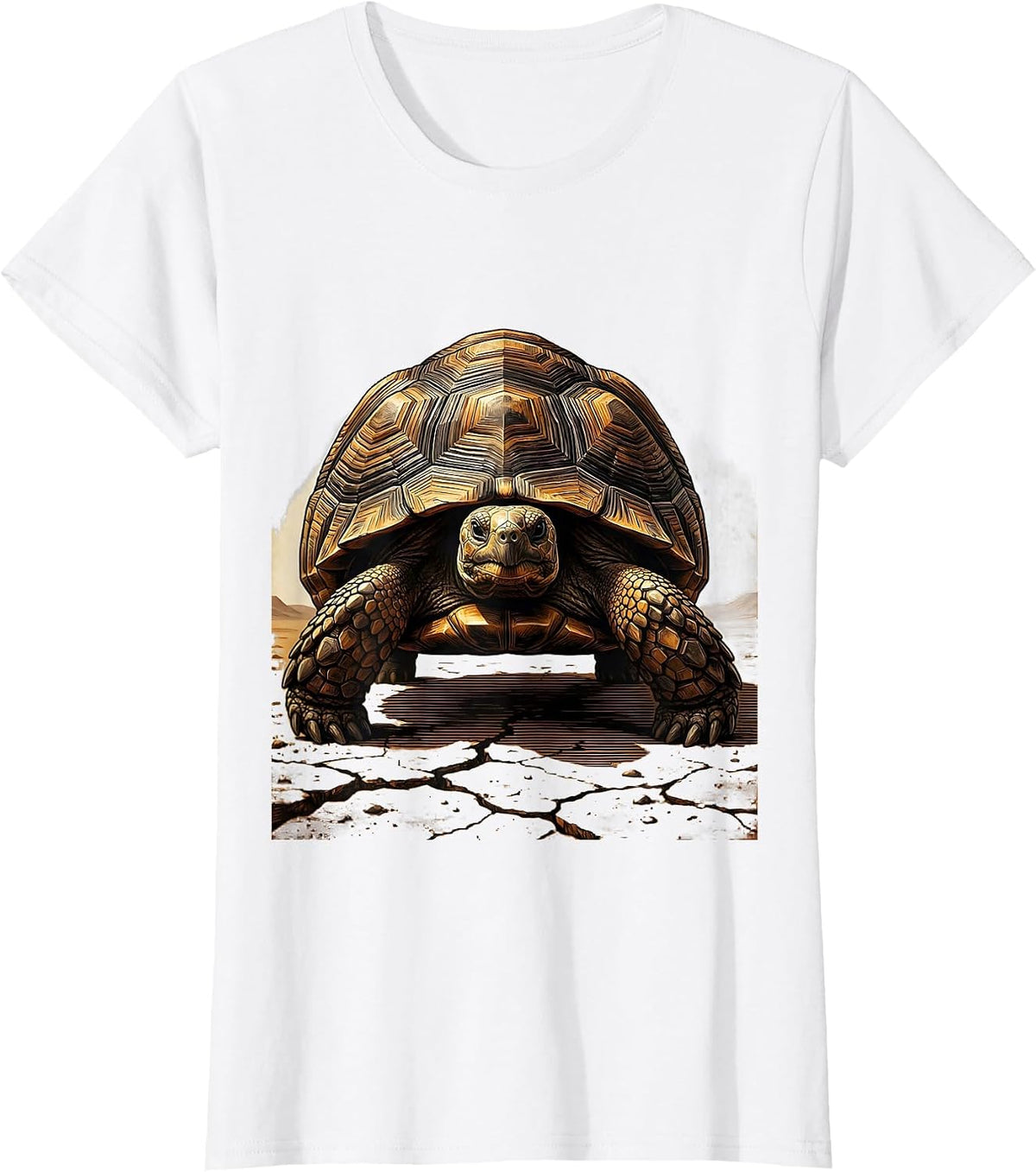 Tortoise Desert Journey Graphic Tee T-Shirt - White
