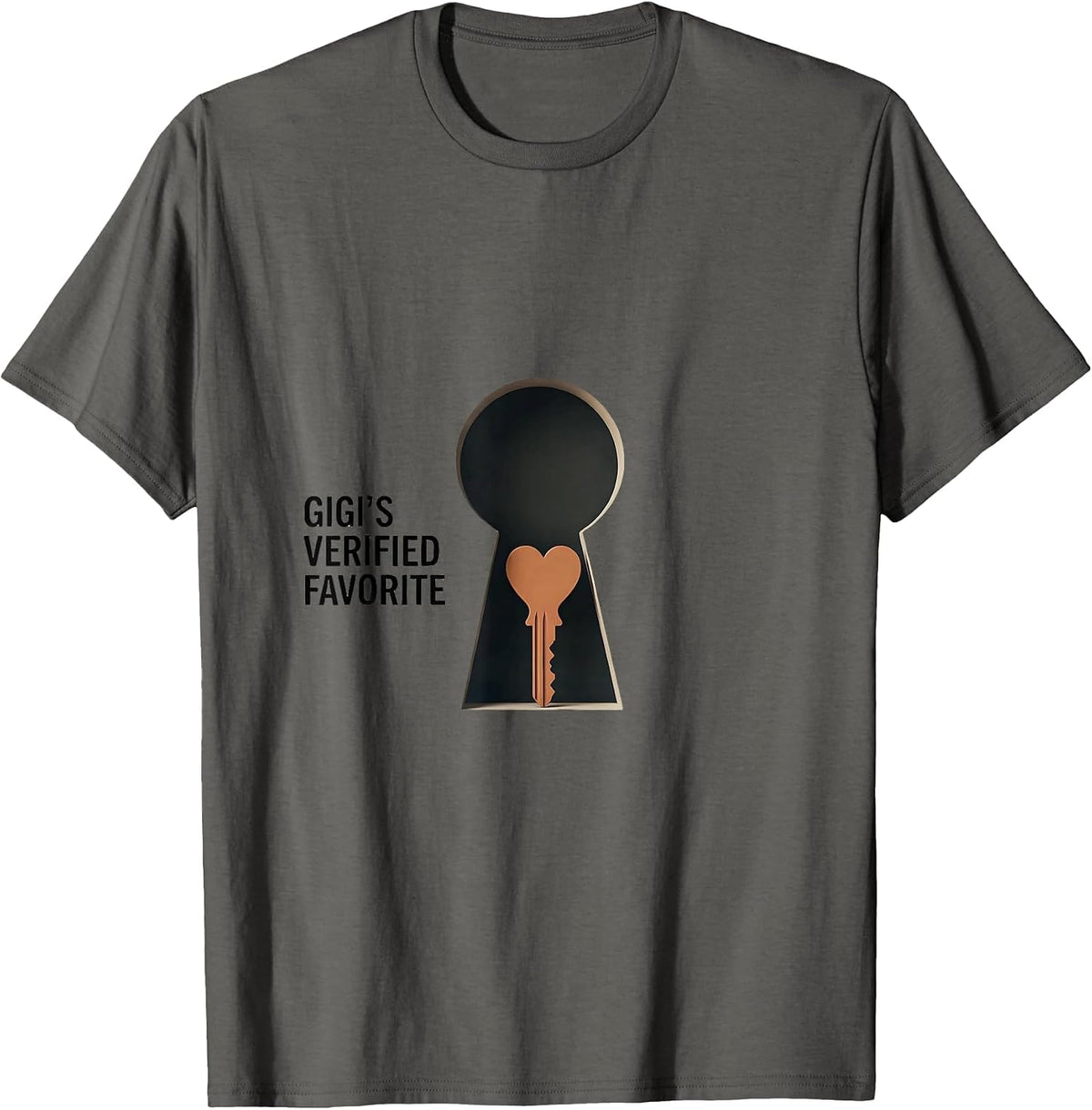 Men's Gigi's Verified Favorite Funny Grandparent Grandchild Humor T-Shirt - Asphalt Grey