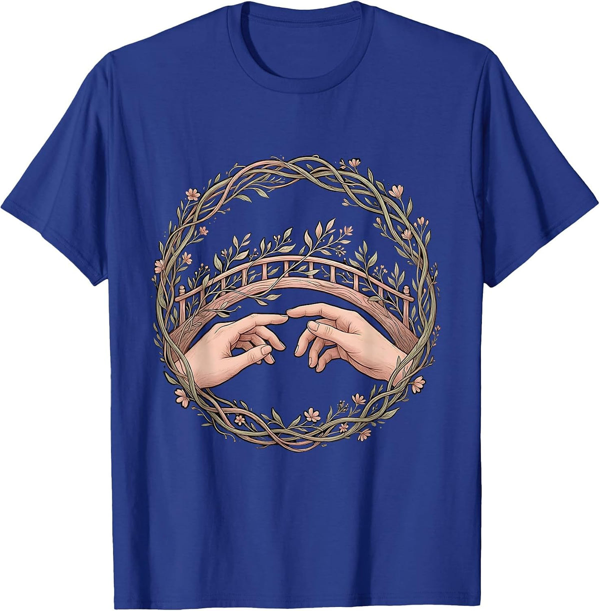 Men's Suicide Prevention Awareness Bridge Building Graphic T-Shirt - Royal Blue