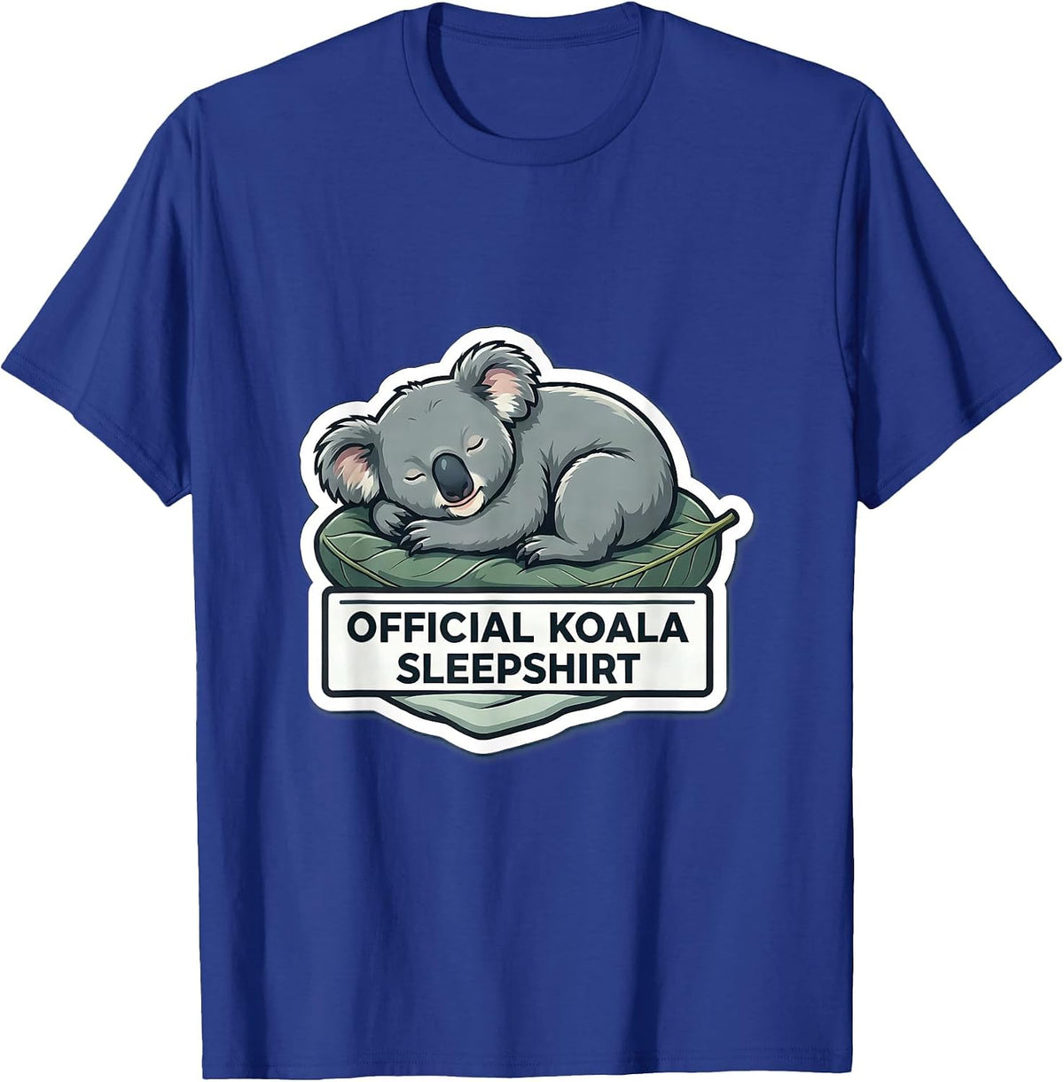 Official Koala Sleepshirt Cute Animal Lover Pyjamas T-Shirt - Royal Blue