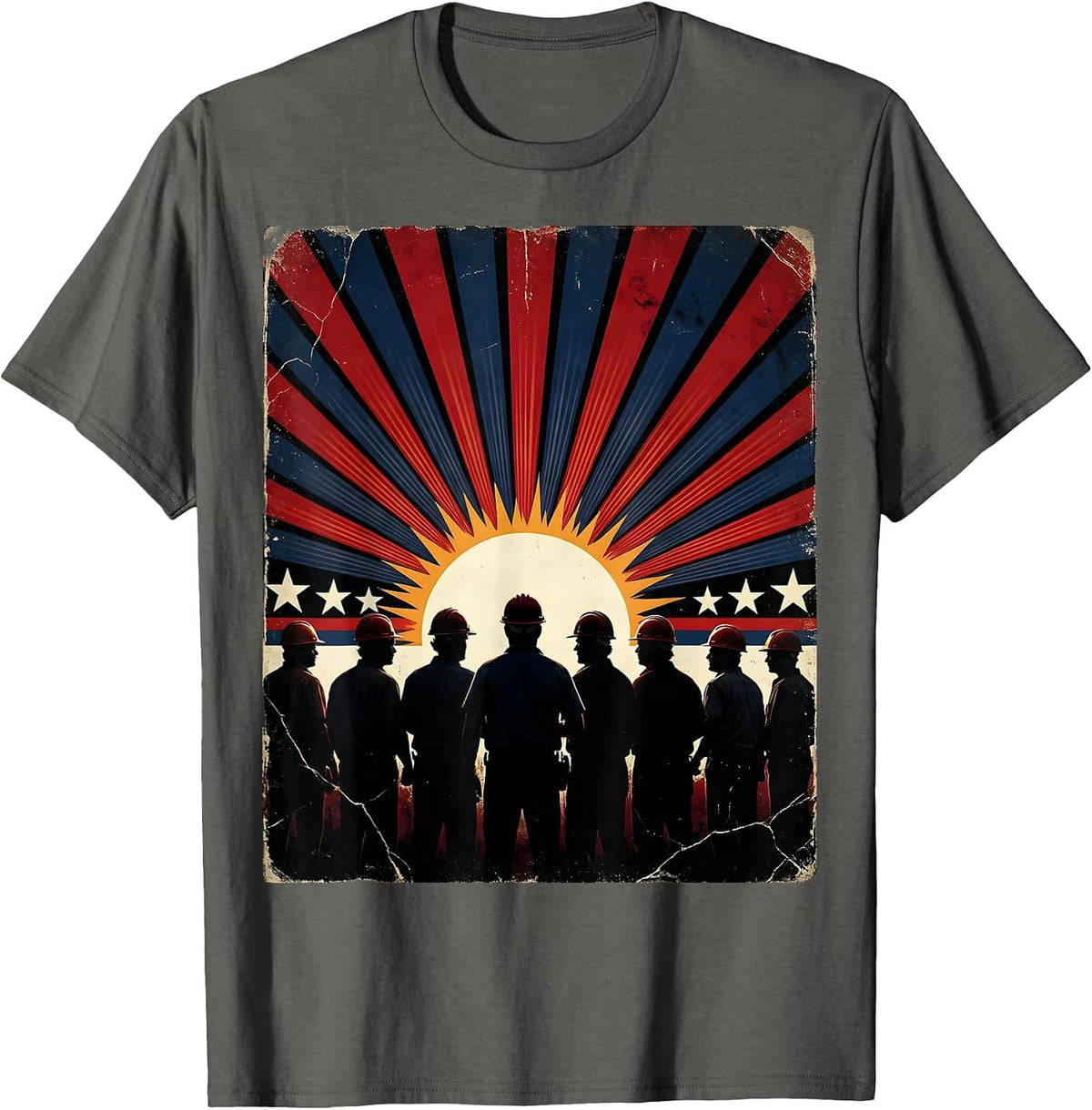 Men's We The People Workers Sunrise Graphic T-Shirt - Asphalt Grey