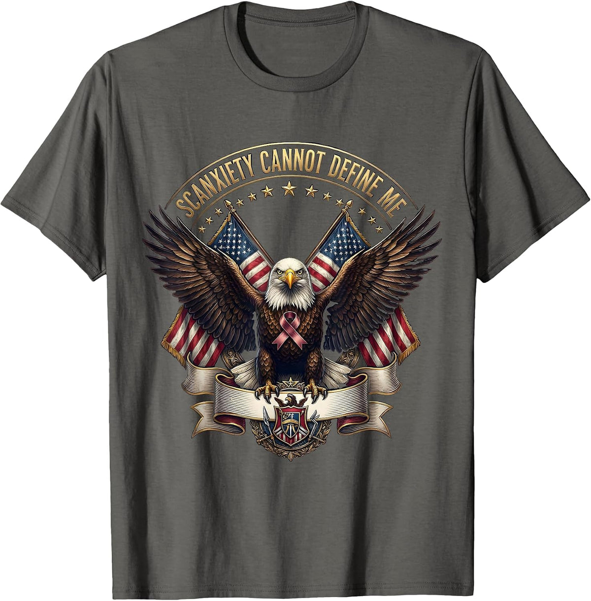 Scanxiety Cannot Define Me Metastatic Breast Cancer T-Shirt - Asphalt Grey