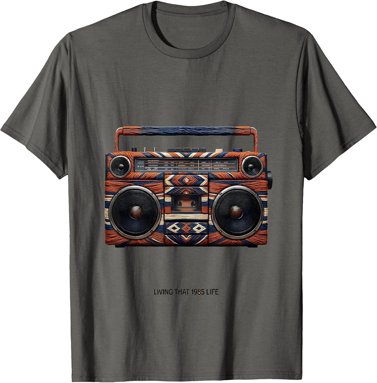 Living That 1985 Life Vintage Retro Design T-Shirt - Asphalt Grey