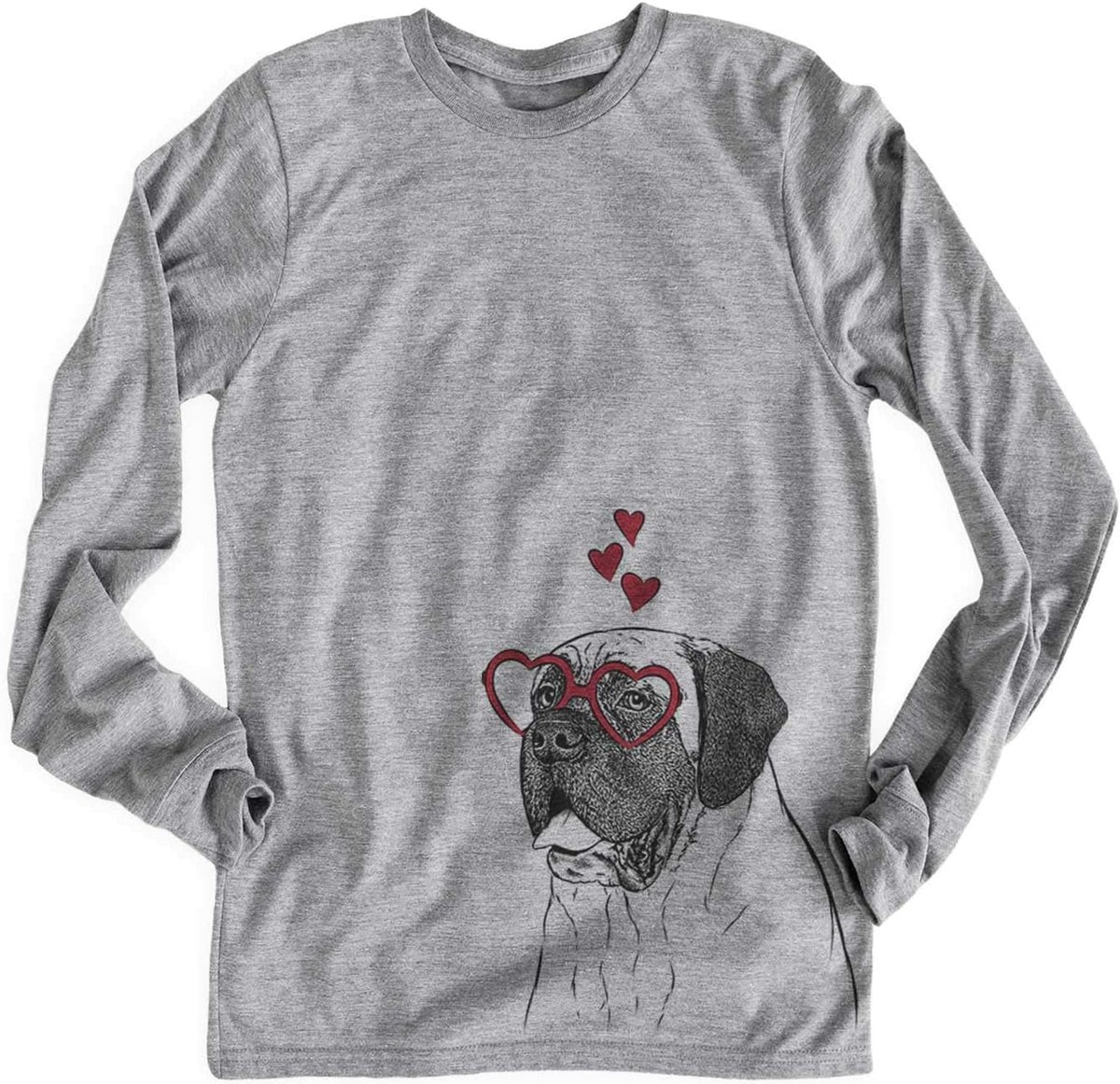 Valentine Sterling the English Mastiff Dog Triblend T-Shirt - Unisex Unisex Long Sleeve