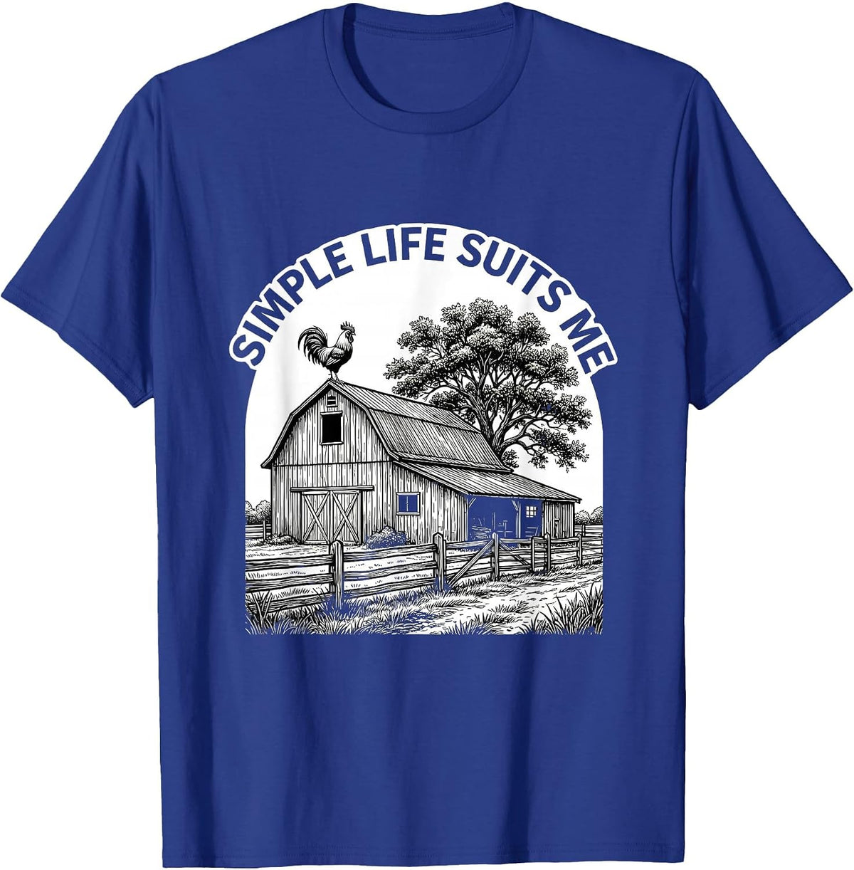 Simple Life Suits Me Minimalist Lifestyle Design T-Shirt - Royal Blue