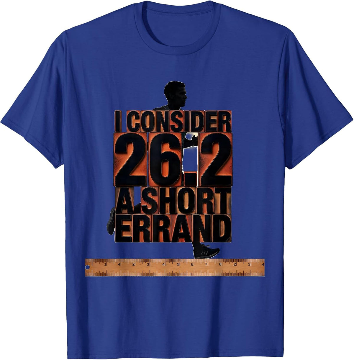 Men's I Consider 26.2 A Short Errand Funny Runner Marathon Gift T-Shirt - Royal Blue