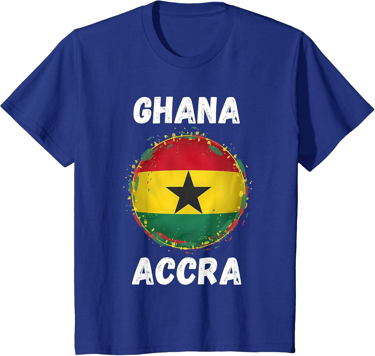 Accra Ghana Retro Vintage Ghanaian Flag Souvenirs T-Shirt - Royal Blue