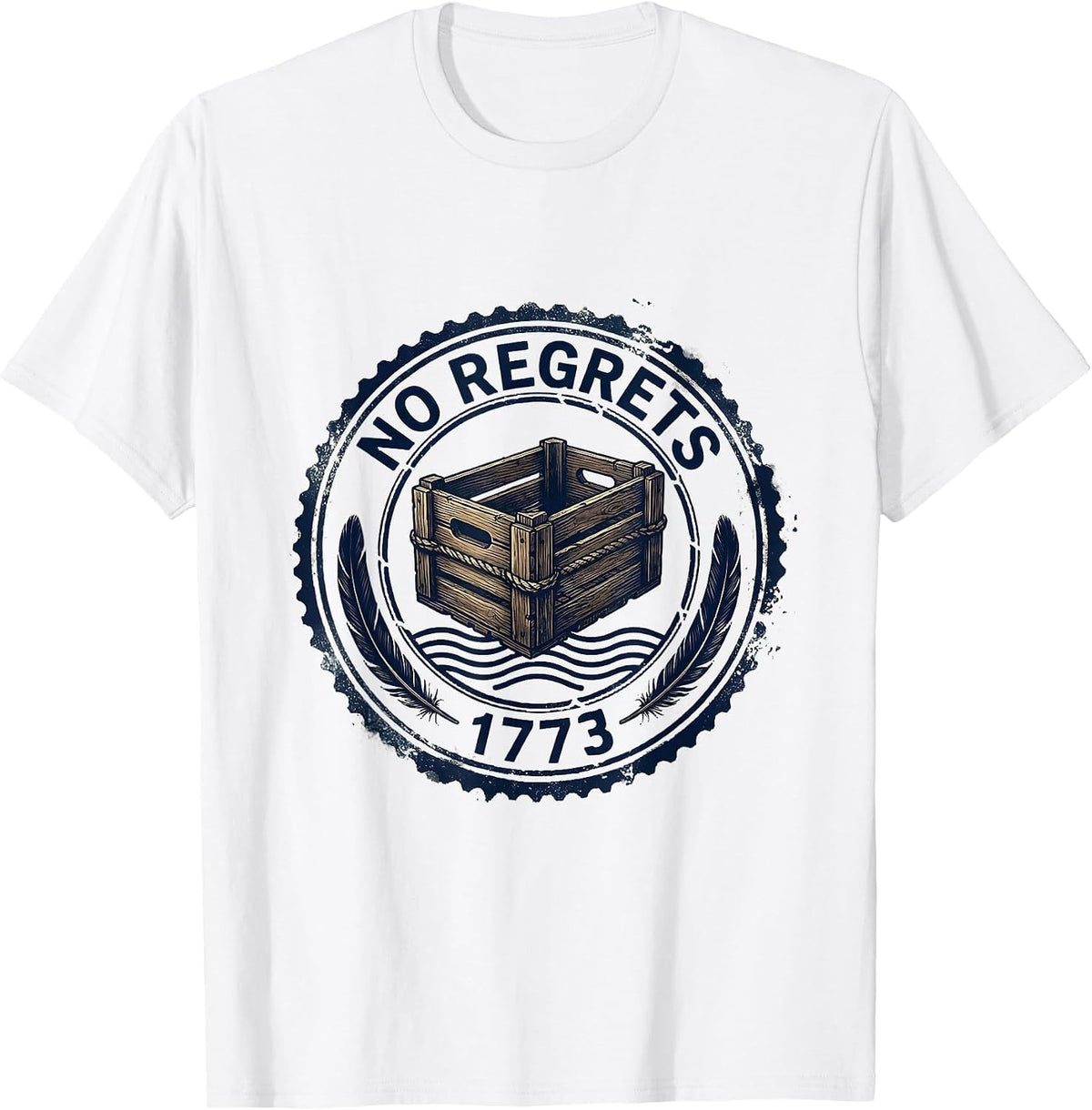 Men's No Regrets 1773 Rubber Stamp Funny History Teacher 4th T-Shirt - White