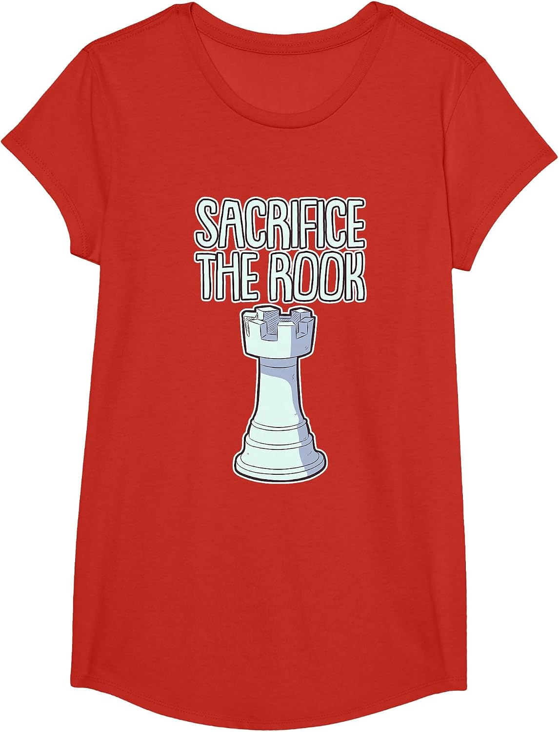 Sacrifice The Rook Chess Strategy Genius - T-Shirt - Girls Red