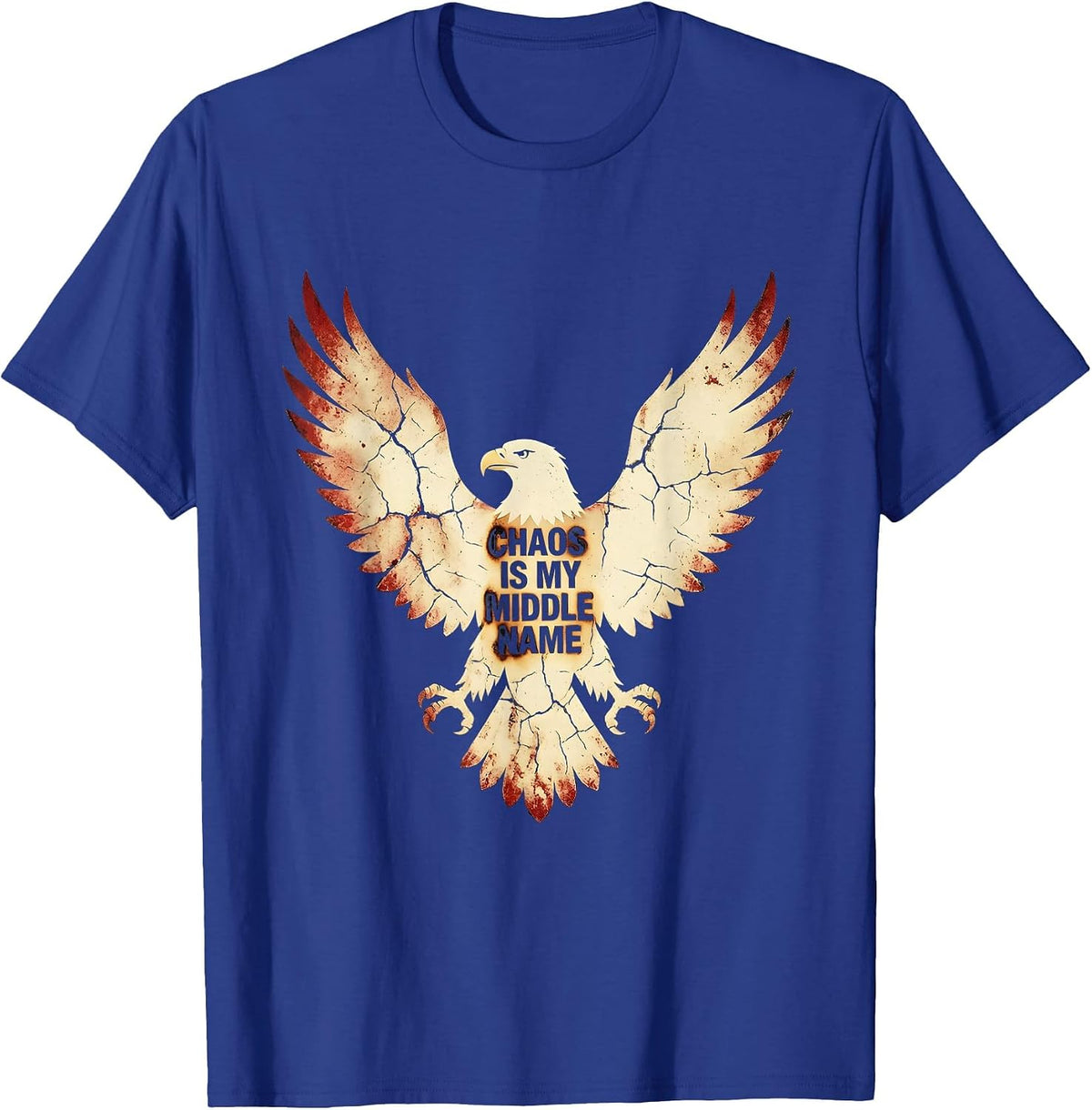 Chaos Is My Middle Name Coordinator Design T-Shirt - Royal Blue