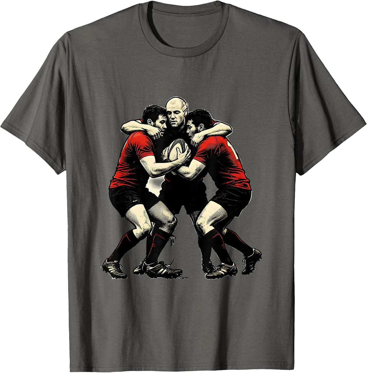 Men's Rugby Maul Sign Painter Showcard Funny Player Gift T-Shirt - Asphalt Grey