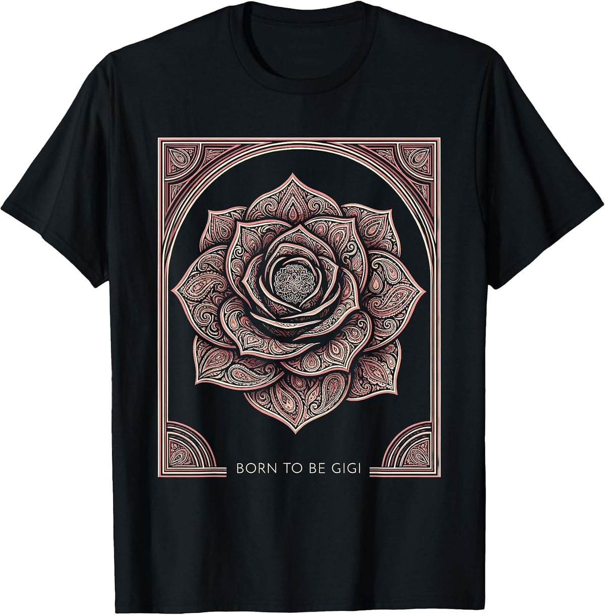 Men's Born to be Gigi Grandma Pride Design T-Shirt - Black