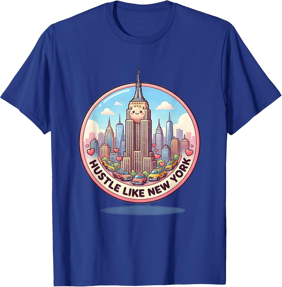 Men's Hustle Like New York Graphic Design T-Shirt - Royal Blue
