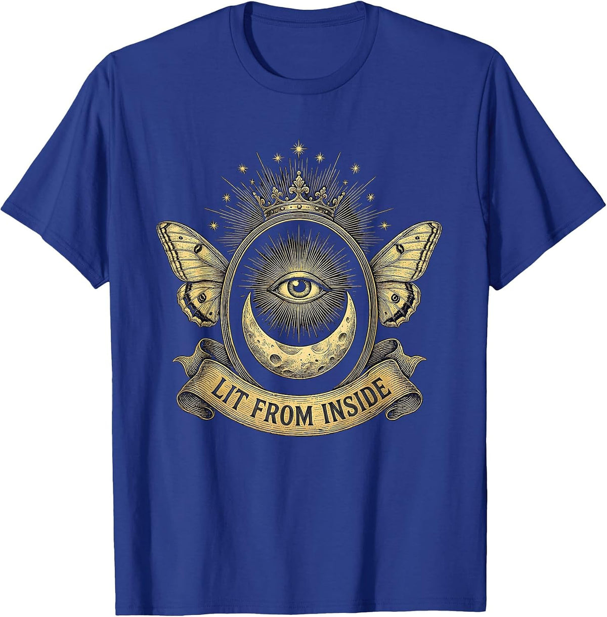 Lit From Inside K-Beauty Glass Skin Design T-Shirt - Royal Blue