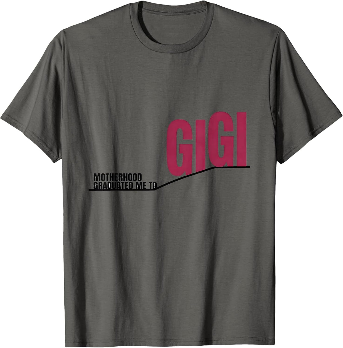 Men's Motherhood Graduated Me To Gigi Funny Grandma Gift T-Shirt - Asphalt Grey