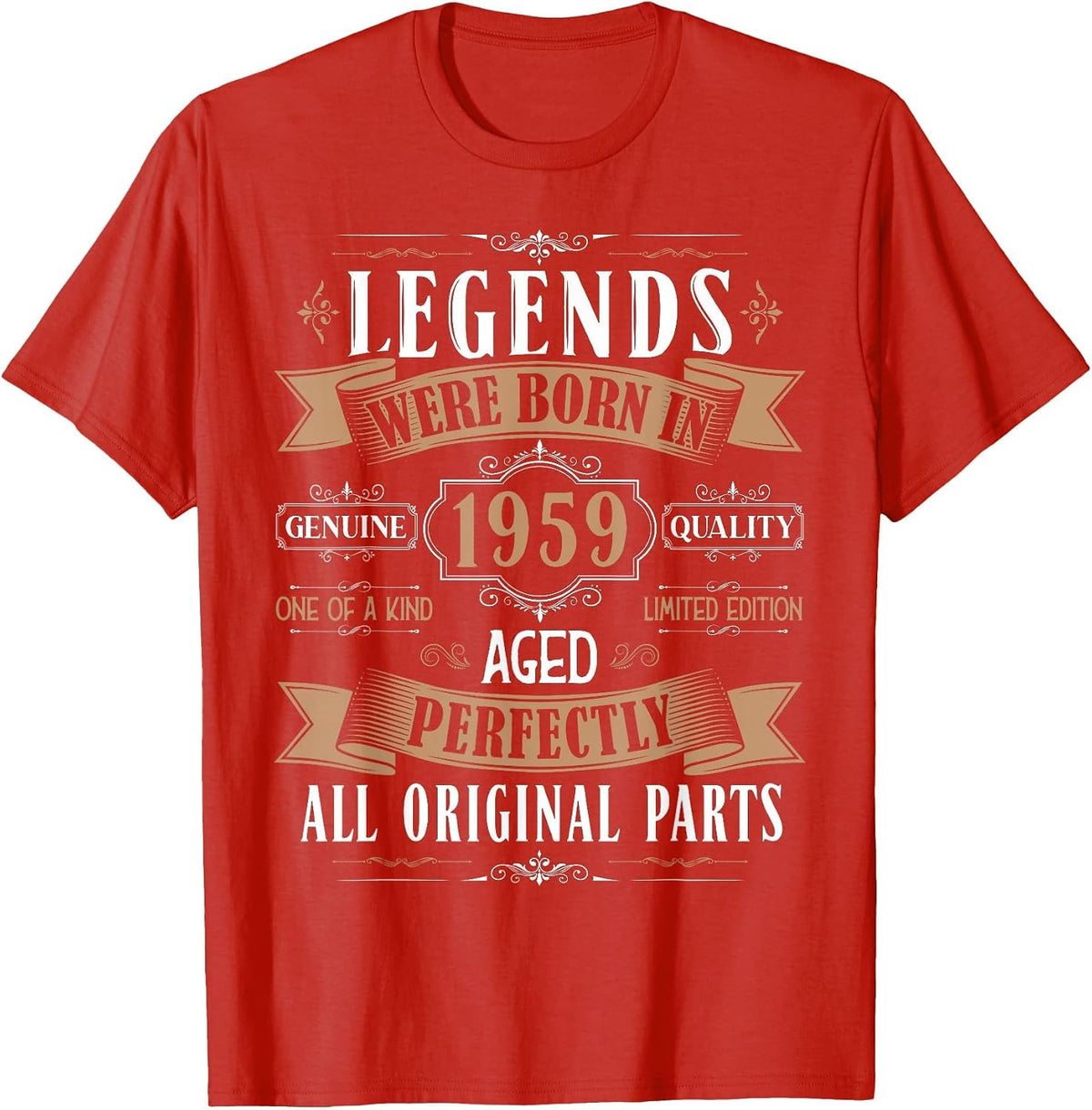 Legends Born in 1959 67th Birthday 67 Years Old Bday Men T-Shirt - Red