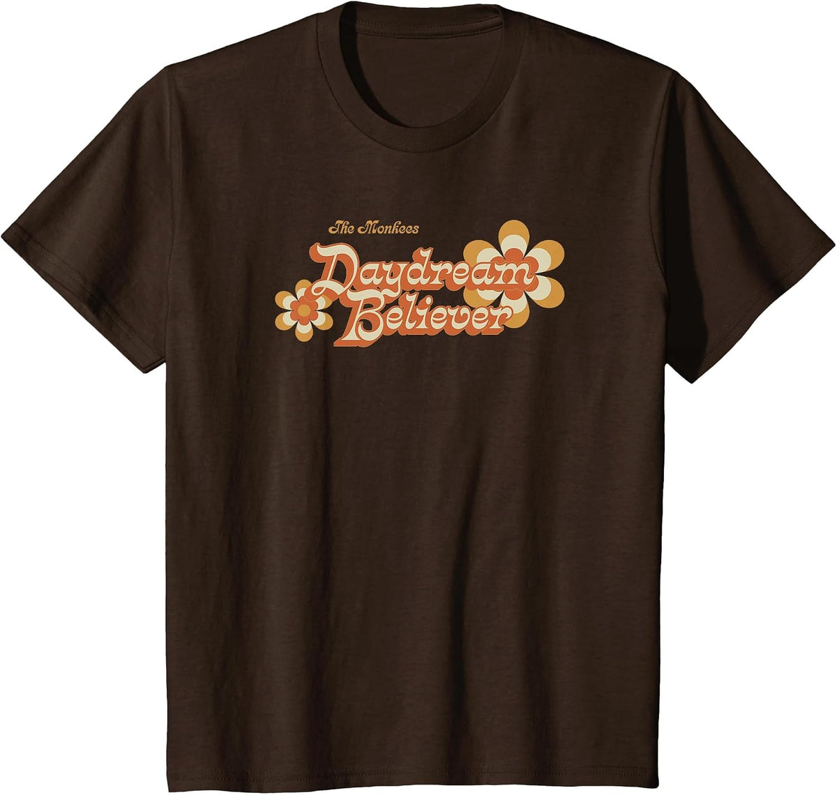 The Monkees Daydream Believer Flower T-Shirt - Brown