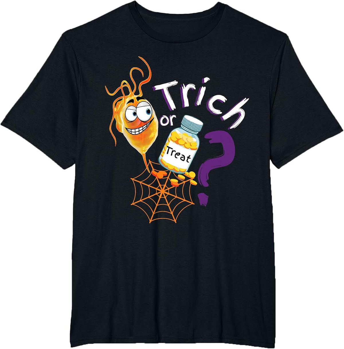 Trick Or Treat Spooky Medical Student Ed Nurse Doctor T-Shirt - Black