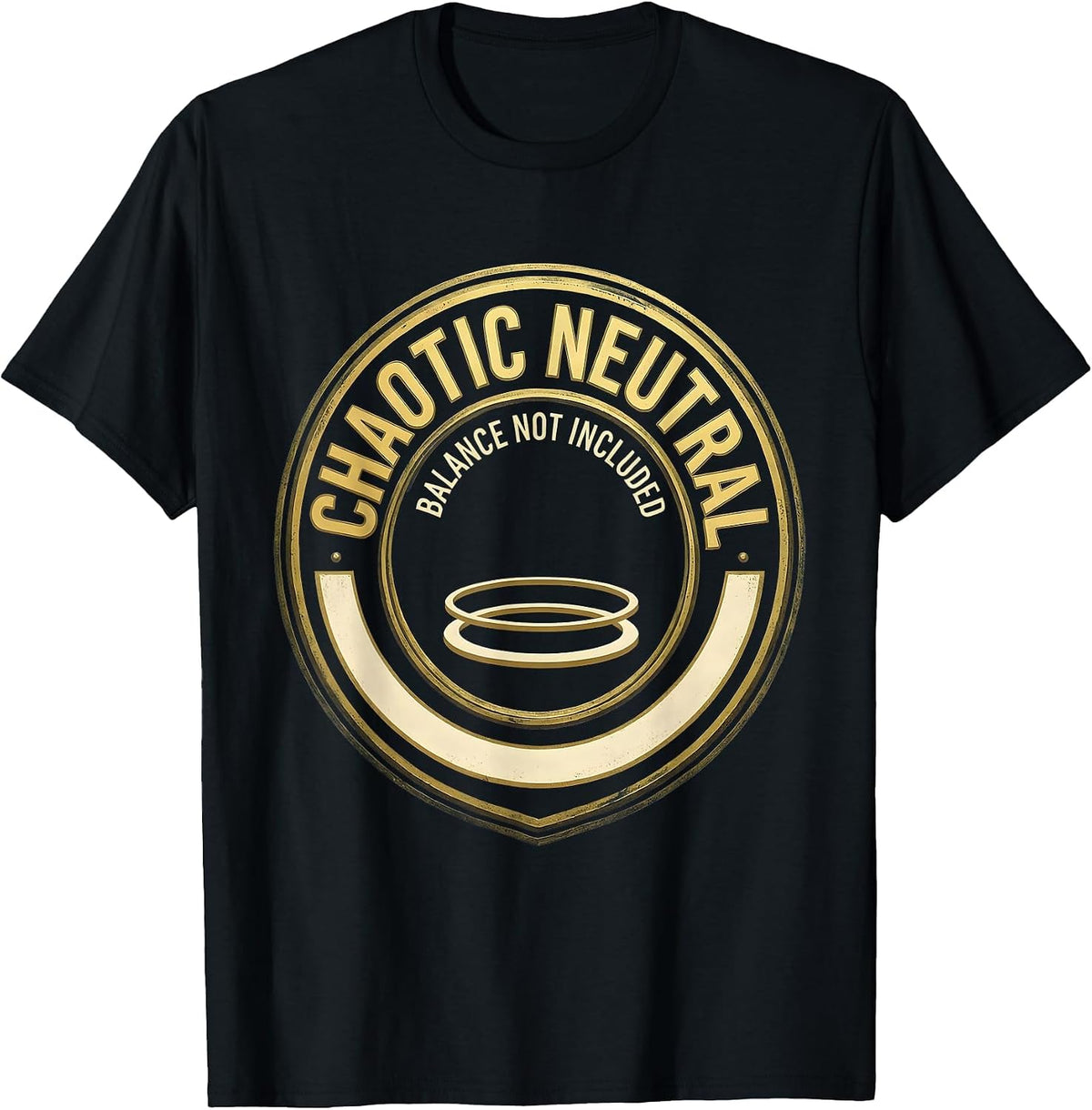 Men's Chaotic Neutral — Balance Not Included Funny Chaos T-Shirt - Black