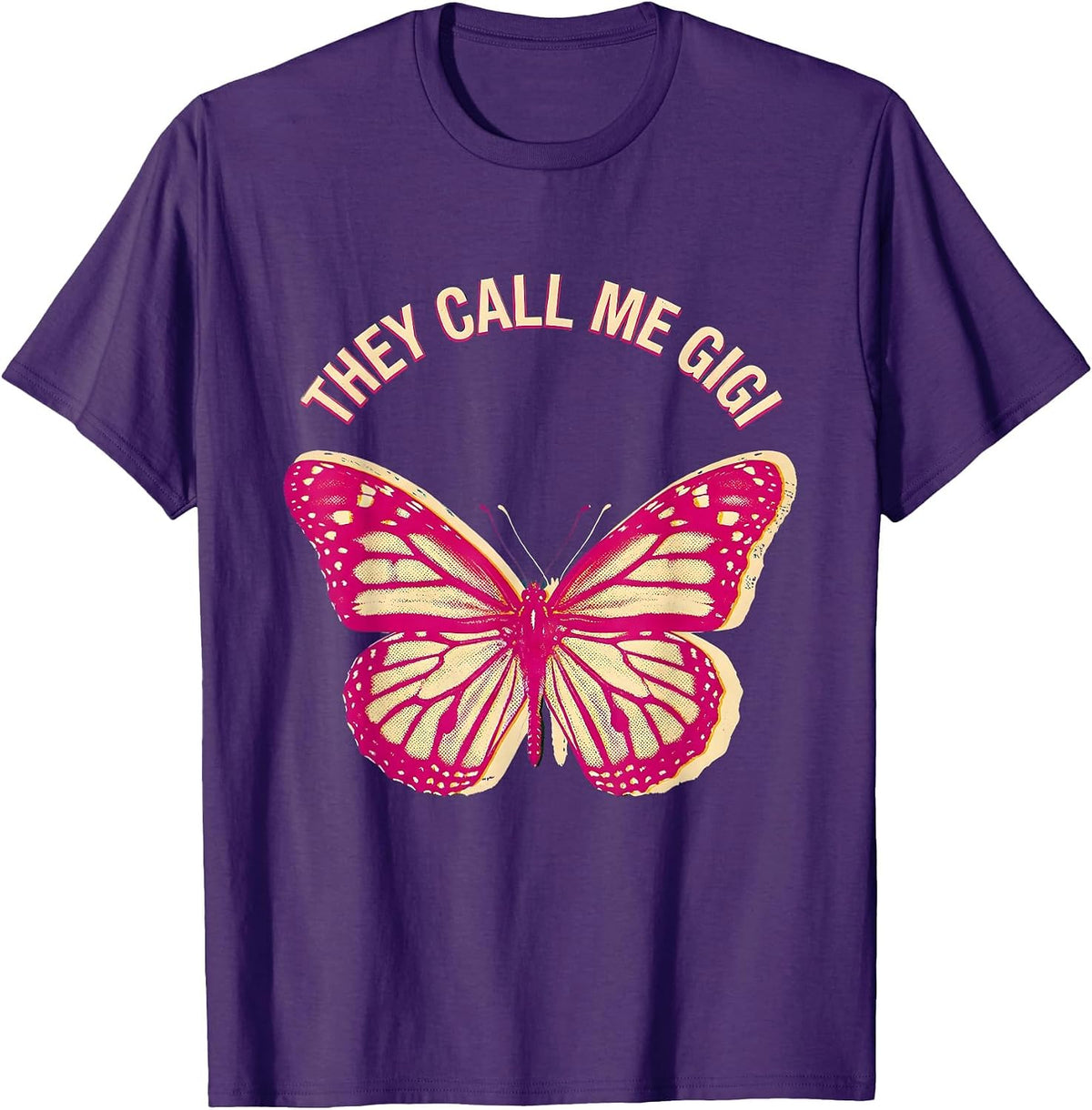 They Call Me Gigi Grandma Gift Design T-Shirt - Purple