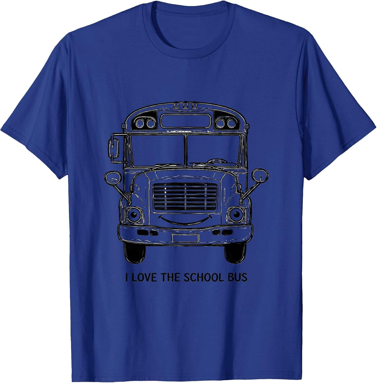 Men's I Love The School Bus Funny School Bus Driver Costume T-Shirt - Royal Blue