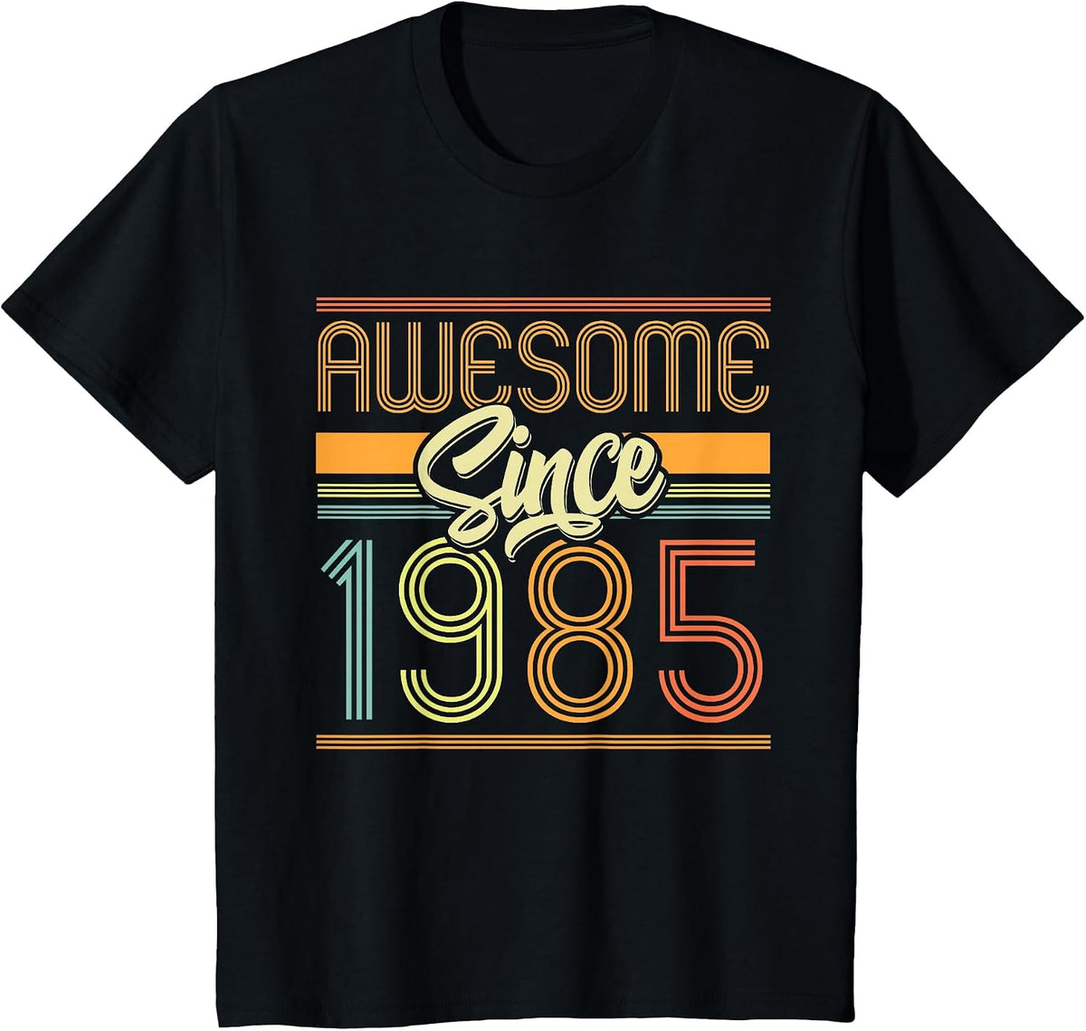 Awesome Since 1985 41st Birthday 41 Years Old Bday Men Women T-Shirt - Black
