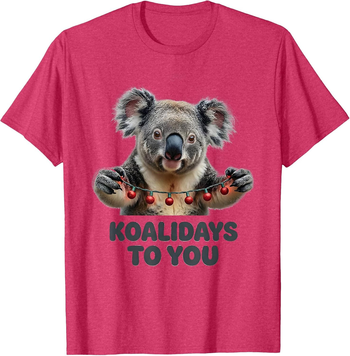 Men's Koalidays To You Funny Koala Pun Animal Lover Gift T-Shirt - Red Heather
