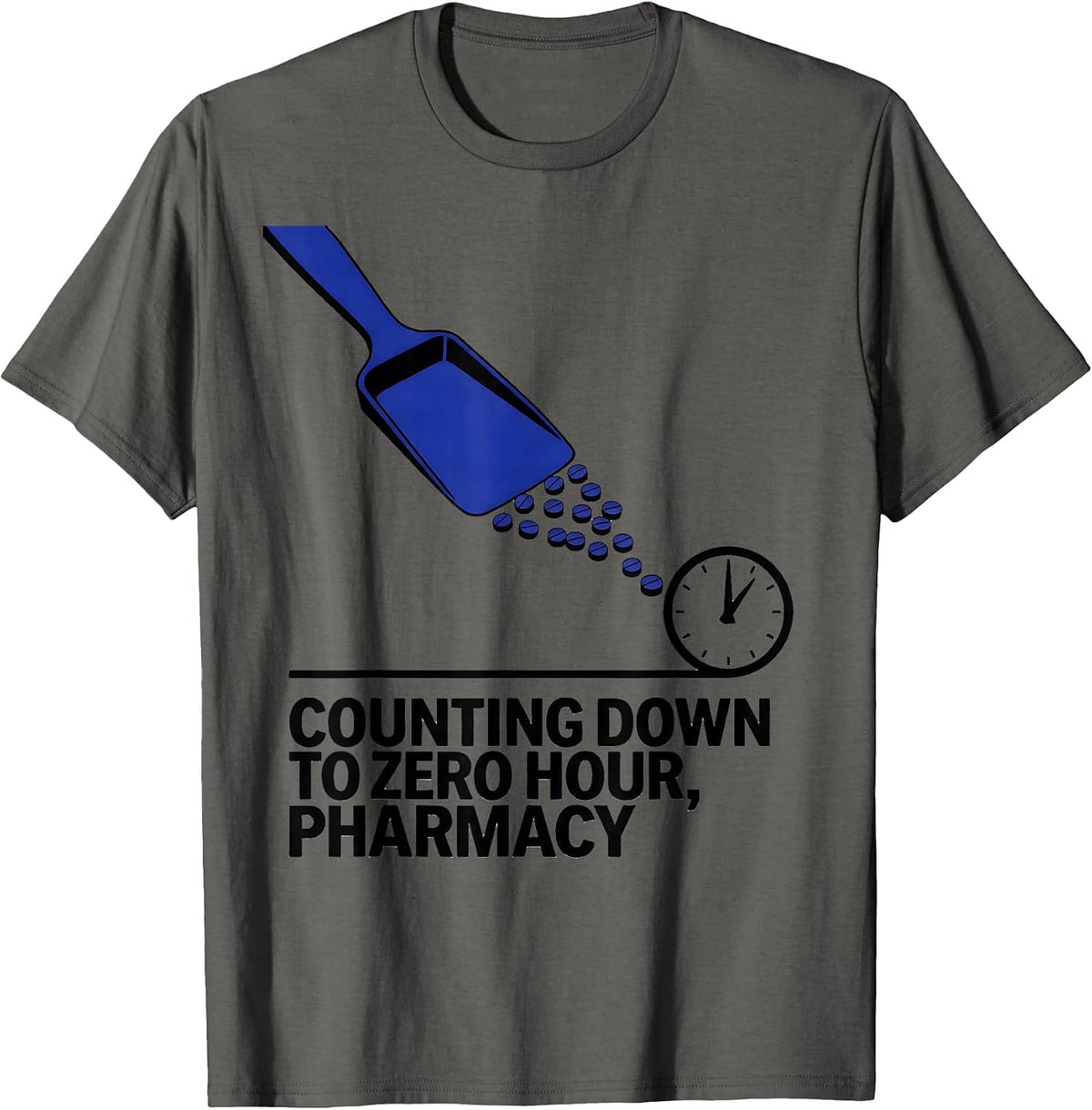 Men's Counting Down To Zero Hour Pharmacy Nurse New Year Shift T-Shirt - Asphalt Grey