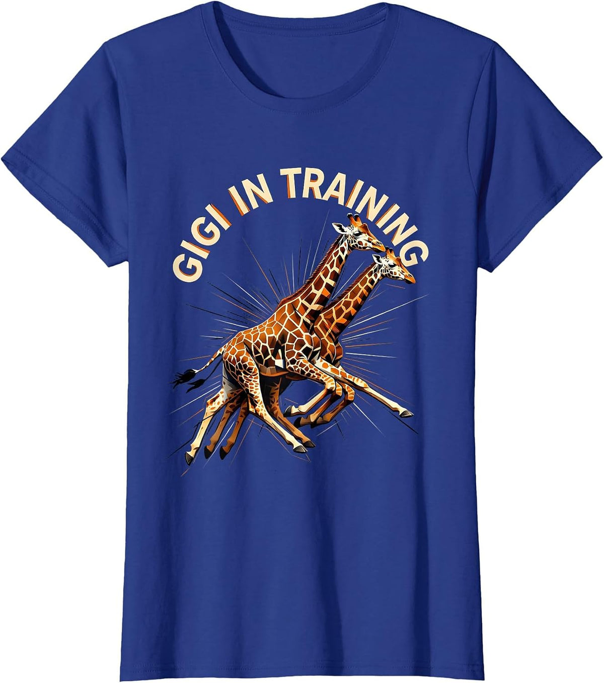 Women's Gigi In Training Grandma To Be Design T-Shirt - Royal Blue