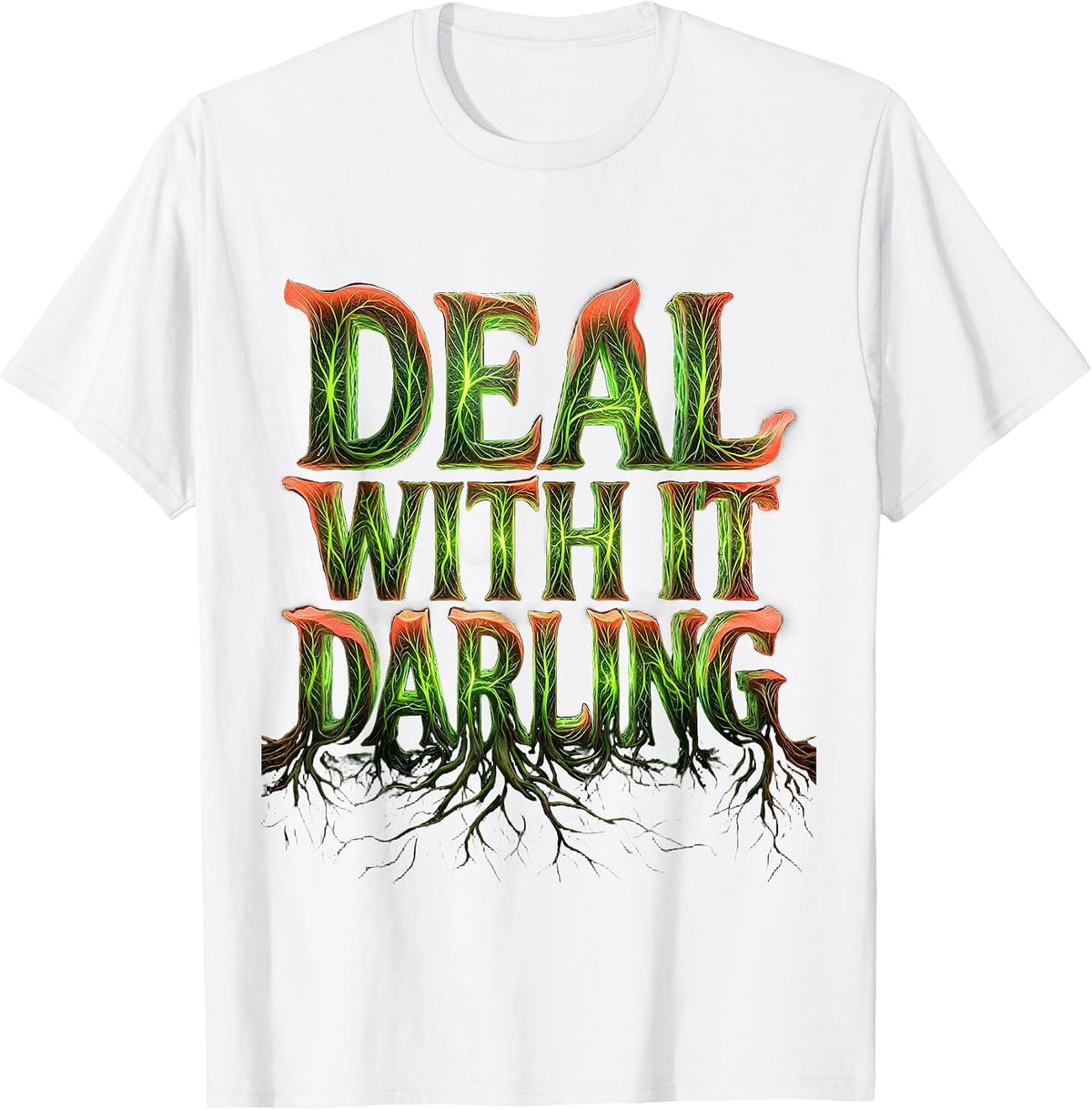 Men's It Is What It Is Deal With It Darling Design T-Shirt - White