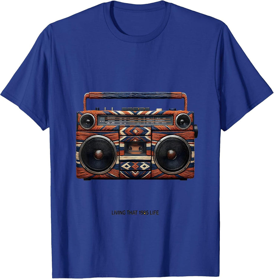 Living That 1985 Life Vintage Retro Design T-Shirt - Royal Blue
