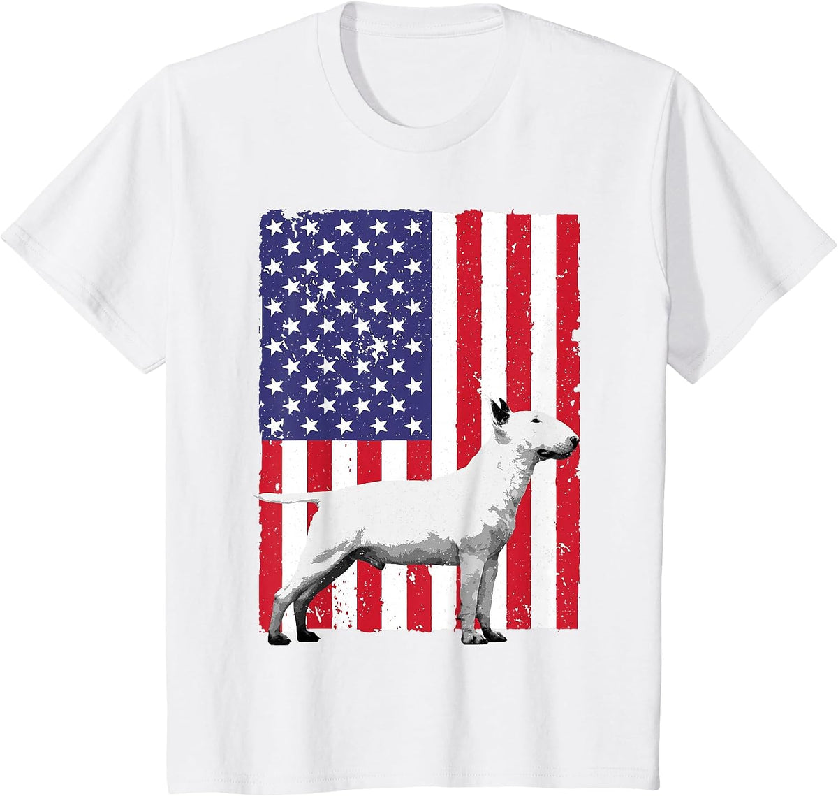 Cool Bull Terrier Art for Men Women English Bull Terrier T-Shirt - White