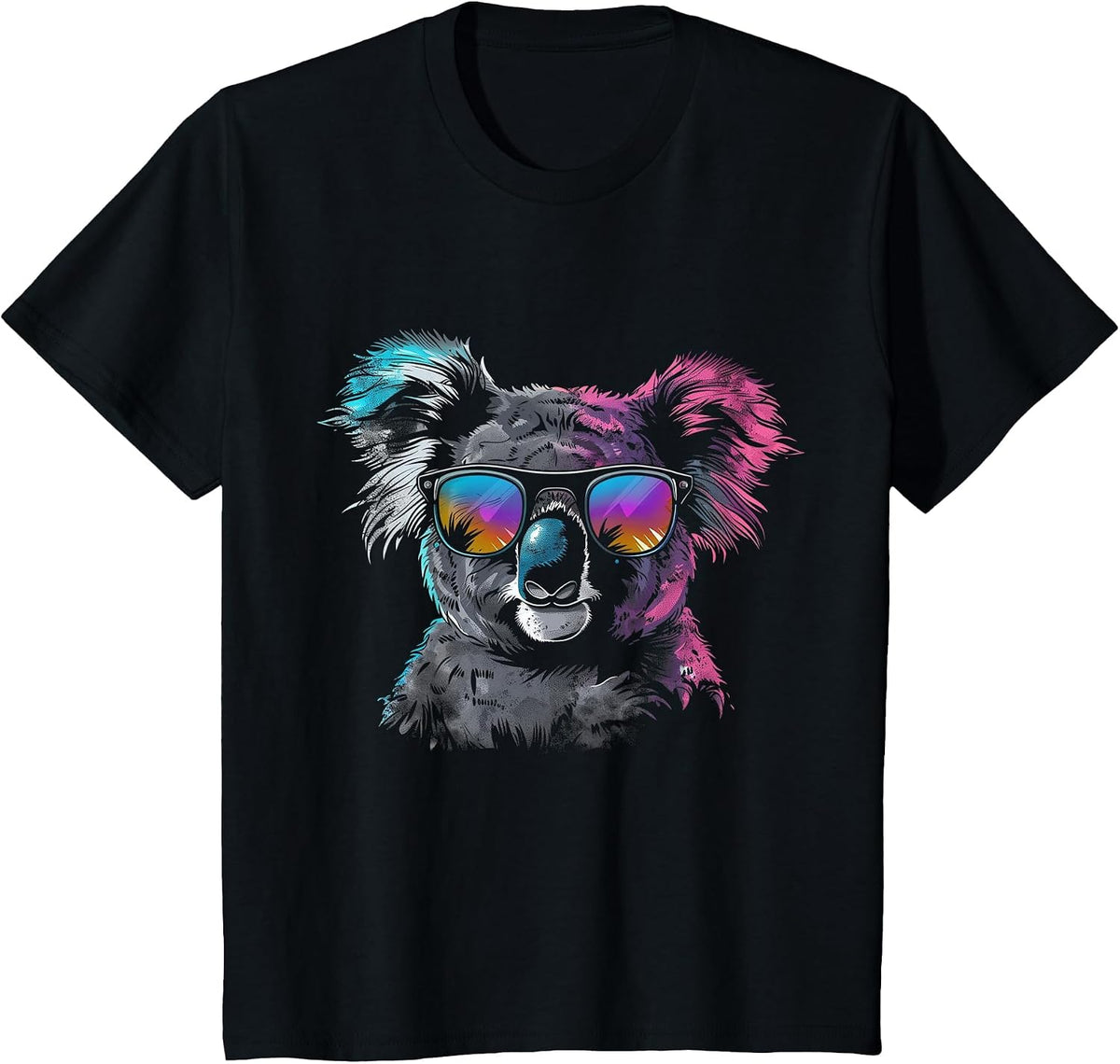 Koala Sunglasses Colourful Watercolour Australia Koala Bear T-Shirt - Black