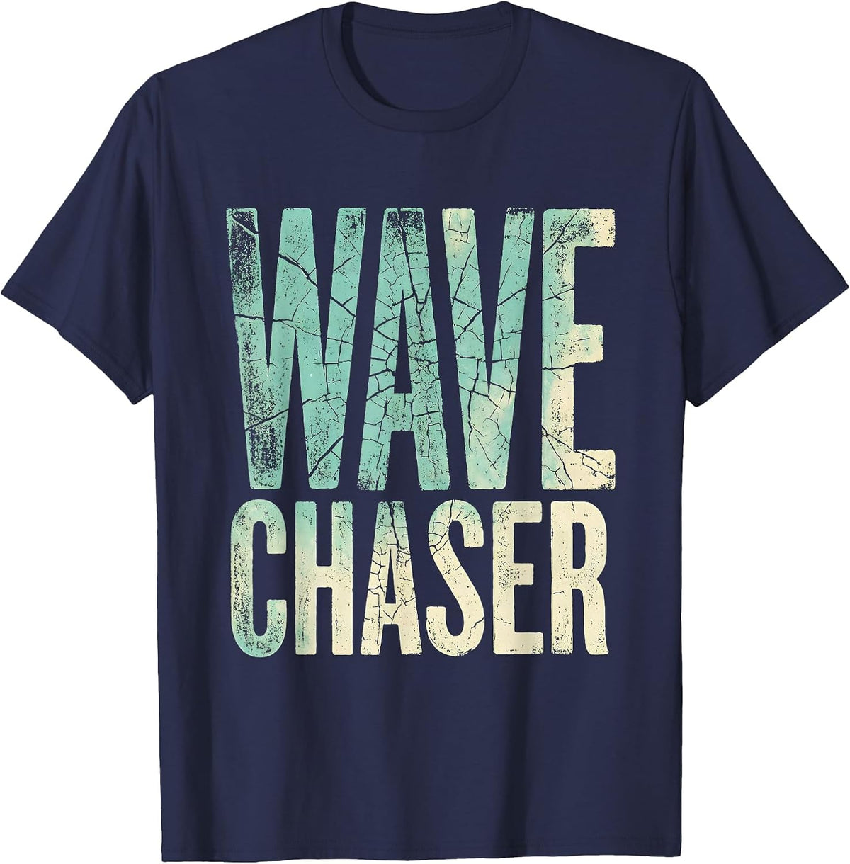 Men's Wave Chaser Sailor Nautical Design T-Shirt - Navy Blue