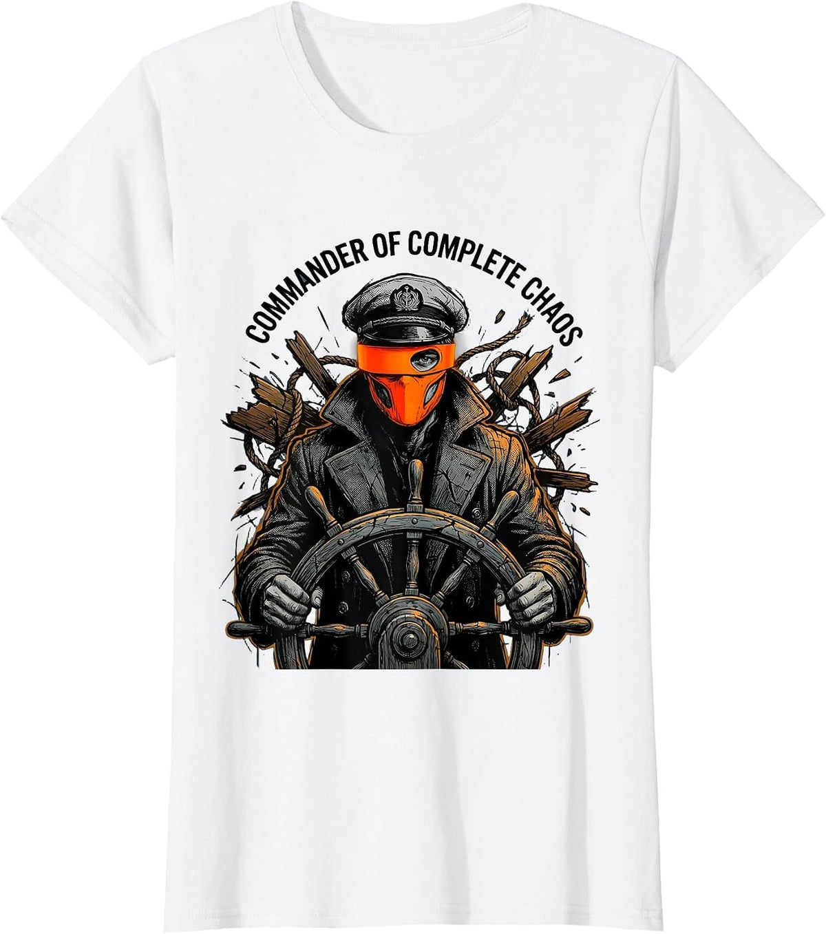 I Run A Tight Shipwreck Commander Of Complete Chaos T-Shirt - White