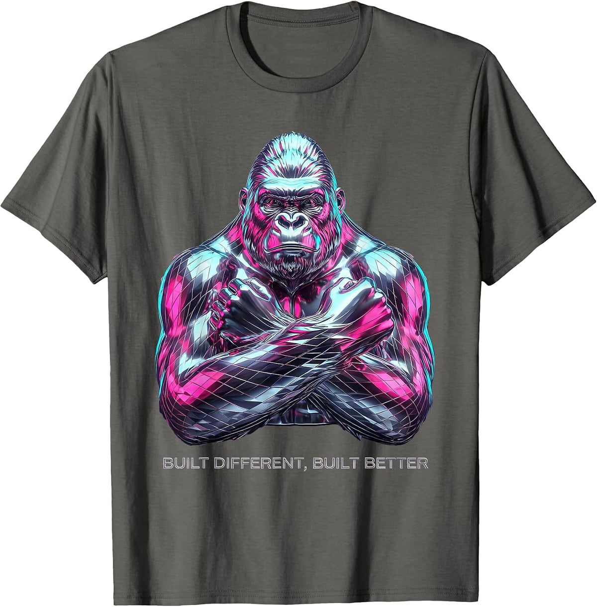 Built Different Built Better Boss Mindset Design T-Shirt - Asphalt Grey
