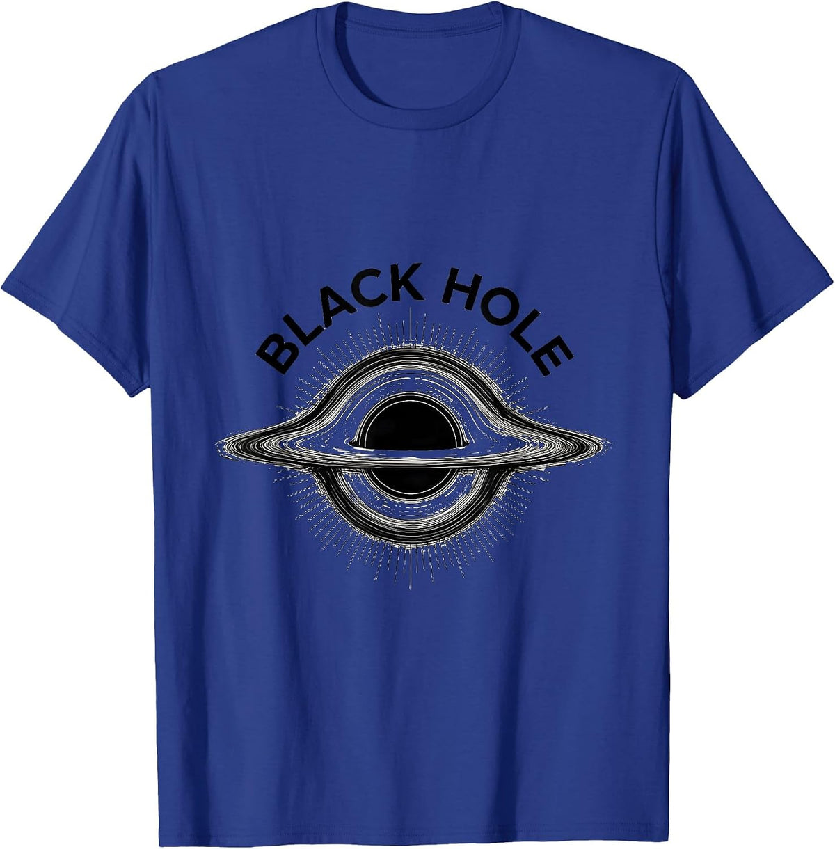 Black Hole Line Art Astrophysics Physics Science Enthusiast T-Shirt - Royal Blue