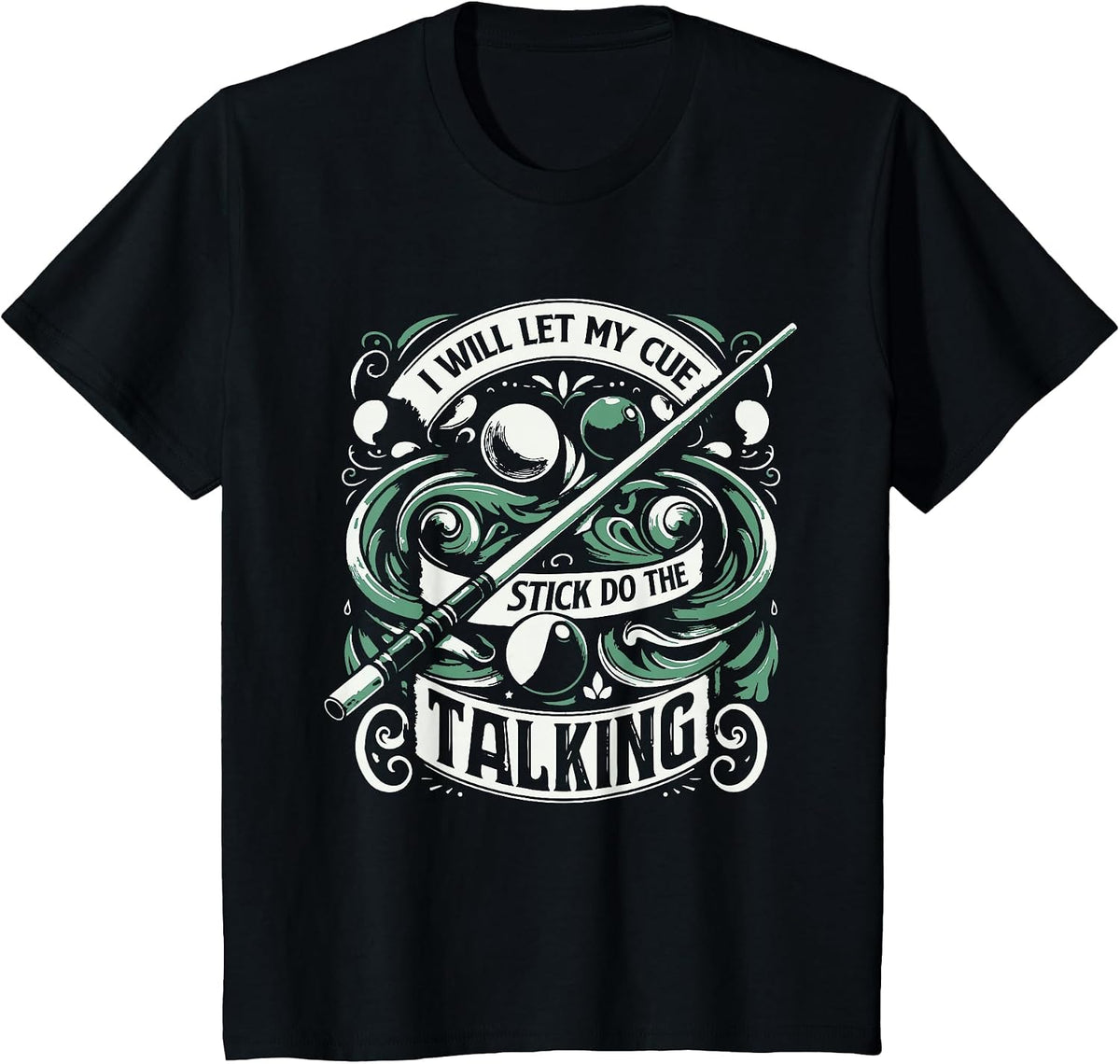 Billiard Player Humor Billiards Funny Billiard Cue T-Shirt - Black