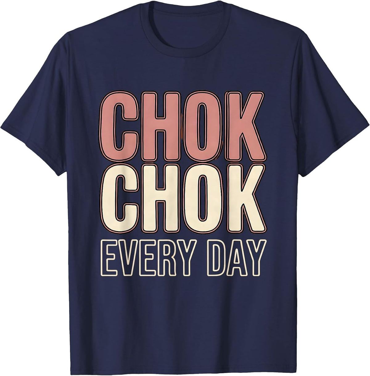 Chok Chok Every Day K-Beauty Skincare Fall Design T-Shirt - Navy Blue